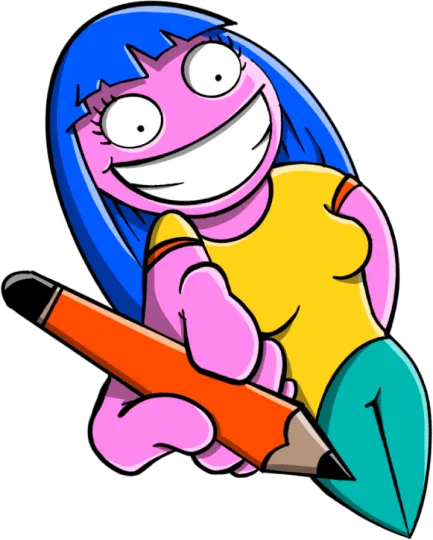 Smiling artist with pencil